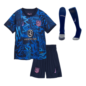 Kids Nike Atletico Madrid Custom Third Away Full Soccer Kits 2024-25