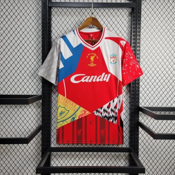 2005 Retro Liverpool Mixed Commemorative Edition Football Shirt - Image 3