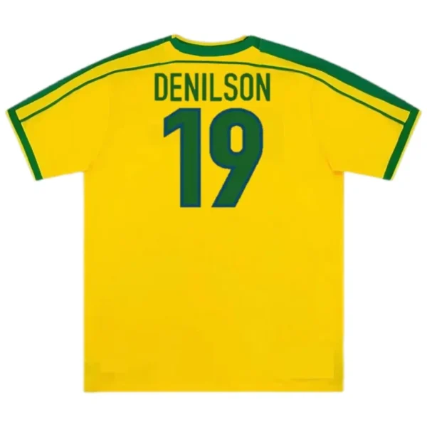 Brazil Nation Retro Ronaldo #9 Rivaldo #10 Cafu #2 Leonardo #18 R.carlos #6 Denilson #19 Jersey Home World Cup 1998 - Image 6
