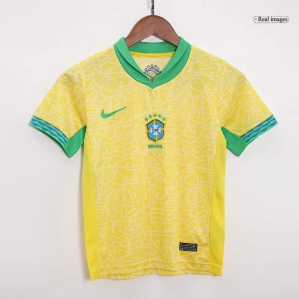 Kids Brazil 2024 Home Kit Copa America 2024 Youth Apparels - Image 2
