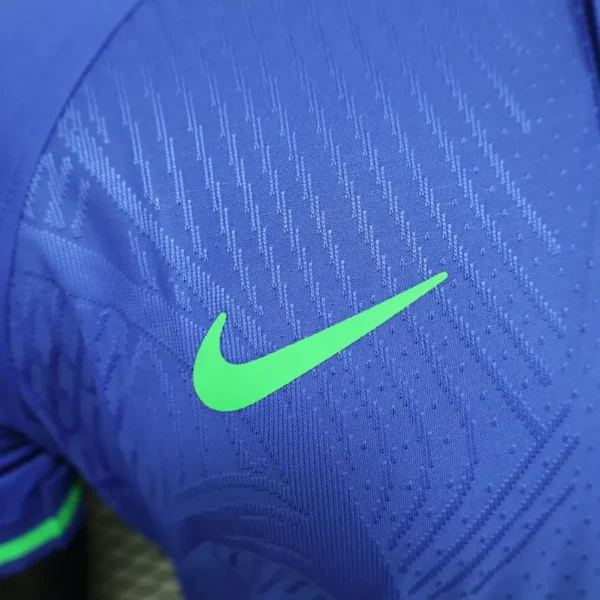 Brazil Nike Men's 2024 Slim Fit POLO Shirt - Blue - Image 3