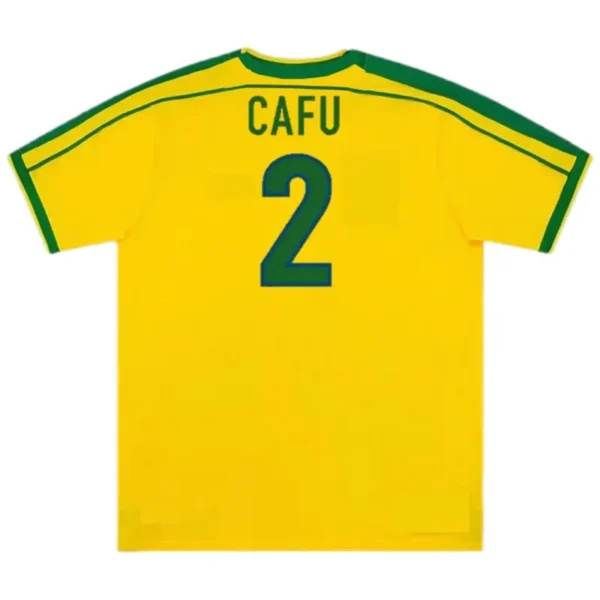 Brazil Nation Retro Ronaldo #9 Rivaldo #10 Cafu #2 Leonardo #18 R.carlos #6 Denilson #19 Jersey Home World Cup 1998 - Image 4