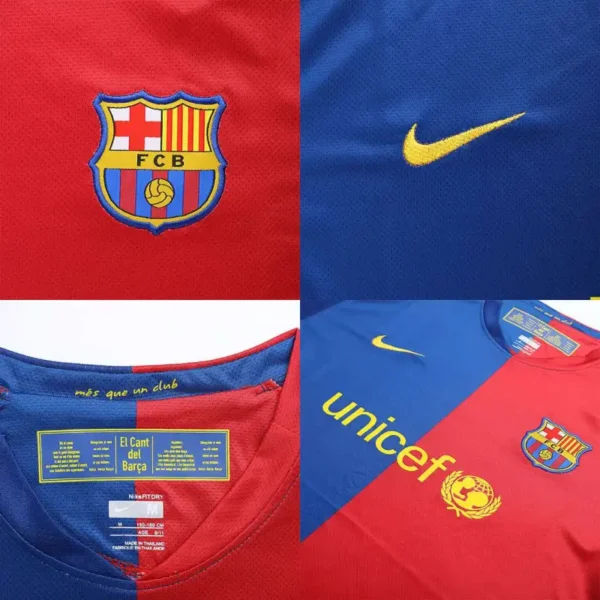 Barcelona A.INIESTA #8 UCL Final Retro Jersey Home 2008-09 - Image 3