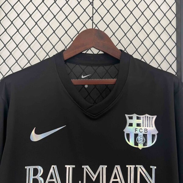 24-25 Barcelona Black Reflective Special Edition Soccer Shirt - Image 5