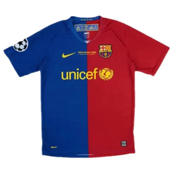 Barcelona A.INIESTA #8 UCL Final Retro Jersey Home 2008-09 - Image 2