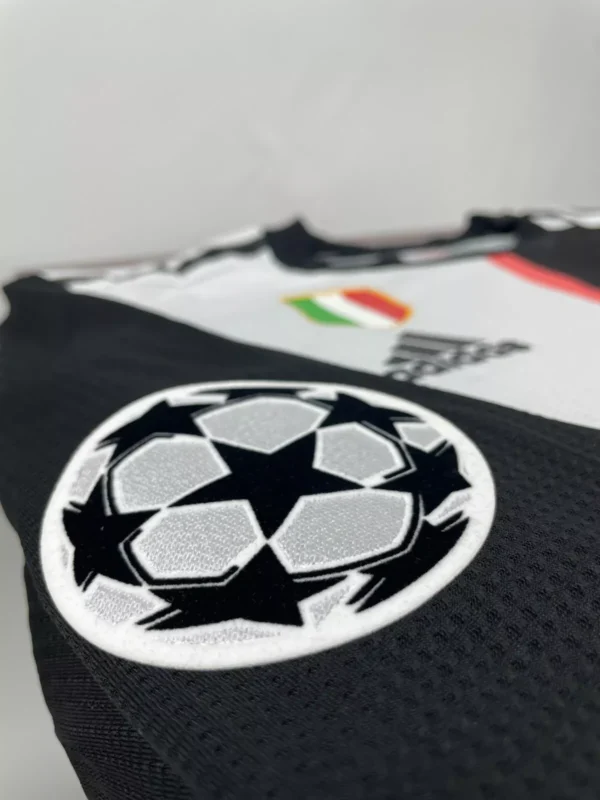2019-20 Cristiano Ronaldo #7 Juventus Home Retro Player Version Soccer Jersey with UCL Patch - Long Sleeve - Image 5