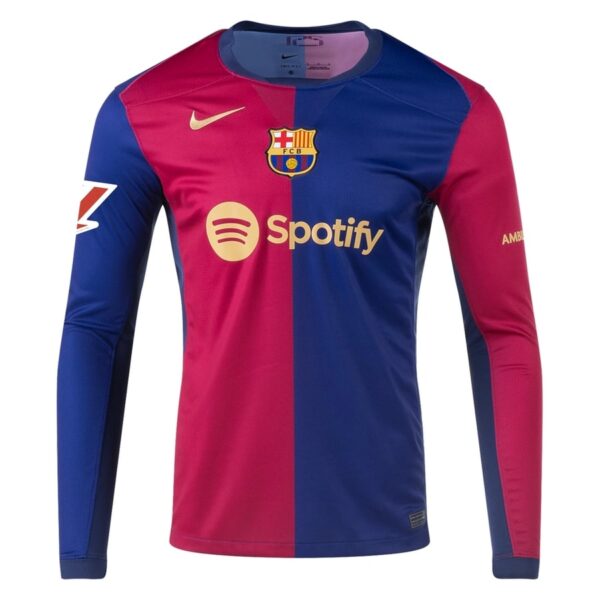 Barca Jersey 2024 2025 Home Lamine Yamal Long Sleeve - Image 3