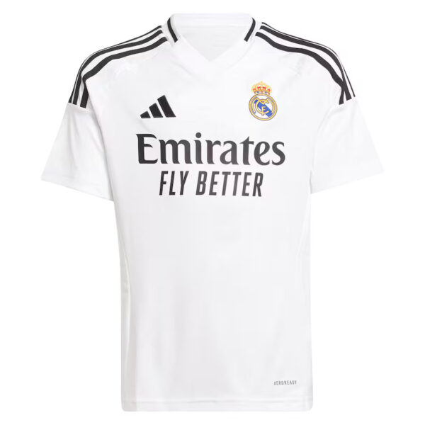 Real Madrid Home Children's Kit Jersey 2024 2025 Mbappe - Image 2