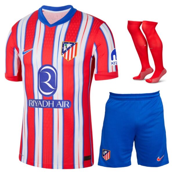 Atletico Madrid 2024 2025 Home Kids Kit Shirt