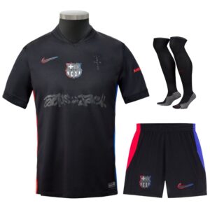 Barca Away Kids Kit Jersey 2024 2025 Travis Scott