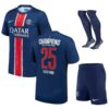 PSG 2025 European Champions 1 Star Kids Kit Jersey